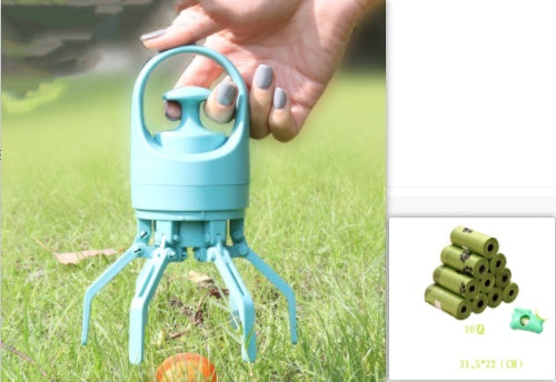 Ultimate Portable Dog Pooper Scooper: Lightweight with Bag Dispenser & Eight-Claw Shovel