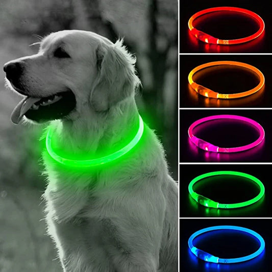 Revolutionary LED Dog Collar – Luminous, USB Rechargeable with 3 Glowing Modes for Ultimate Safety