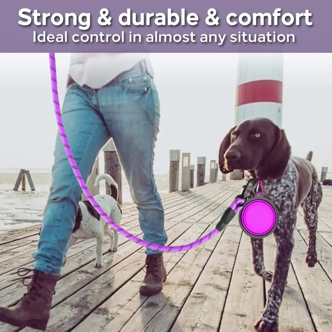 Ultimate Dog Leash: Reflective, Heavy-Duty for Big, Medium, and Small Dogs