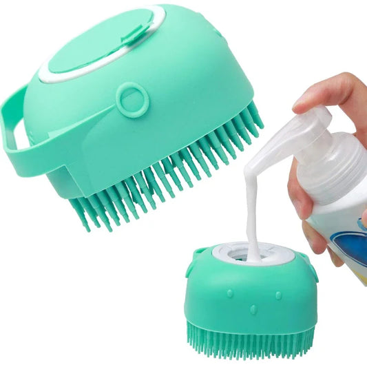 Stellar Pet Dog Shampoo Brush – Silicone Massage Comb for Top-Notch Grooming!