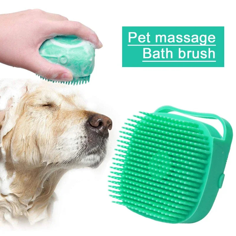 Stellar Pet Dog Shampoo Brush – Silicone Massage Comb for Top-Notch Grooming!