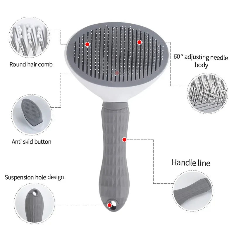 Impressive Pet Dog Hair Brush : Stainless Steel Grooming Tool for Long Hair Dogs