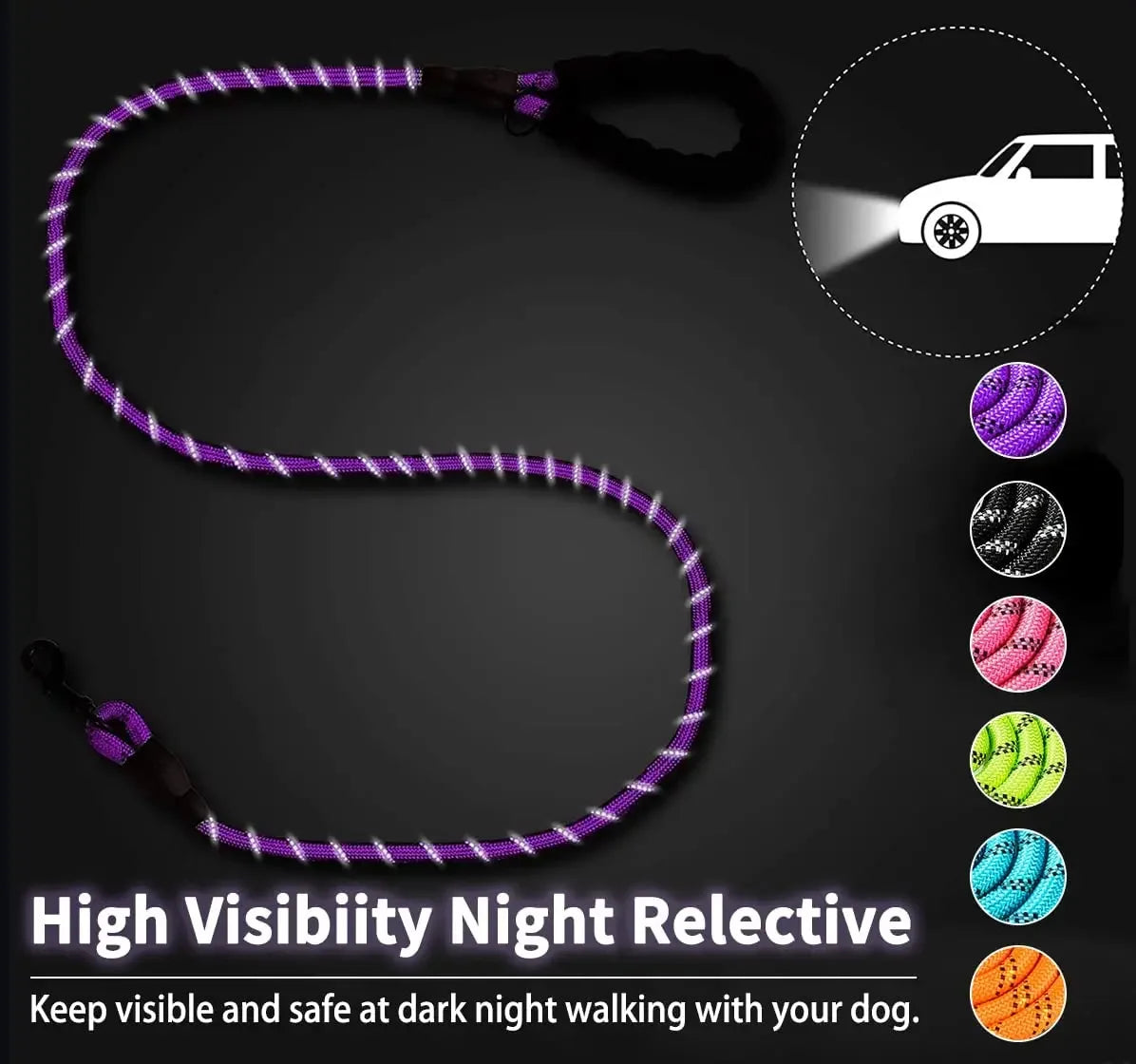 Ultimate Dog Leash: Reflective, Heavy-Duty for Big, Medium, and Small Dogs