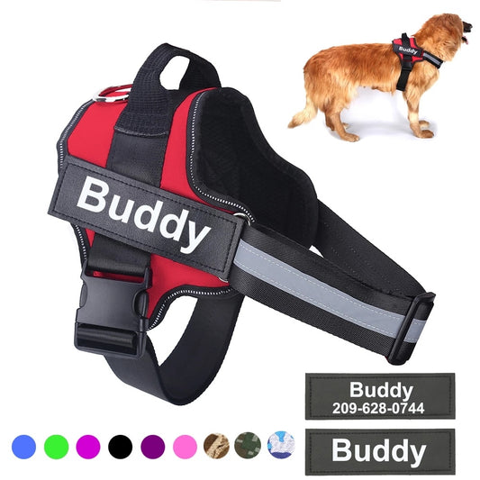 Elite Personalized Dog Harness – No Pull, Reflective, and Adjustable for All Sizes